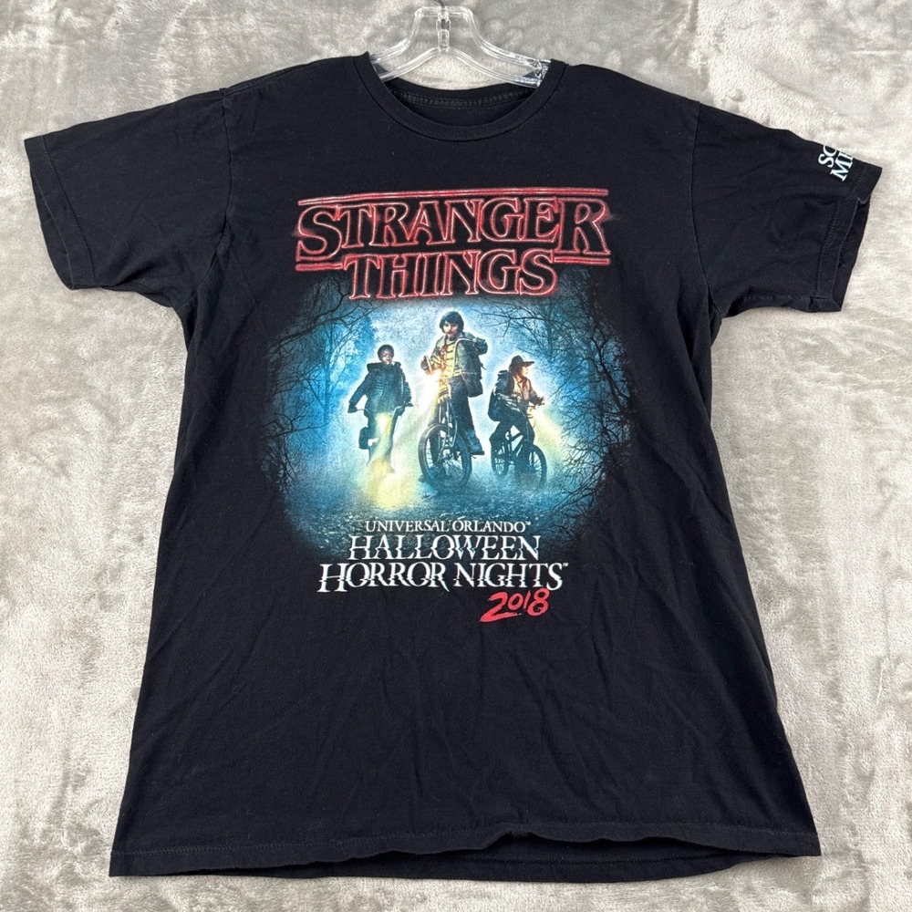 Universal Studios T-Shirt Mens S Stranger Things Black HHN 2018 Scream Member